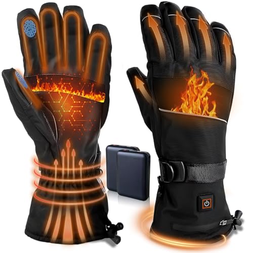Heated Gloves for Men Women - 5V 5000mAh 3 Heating