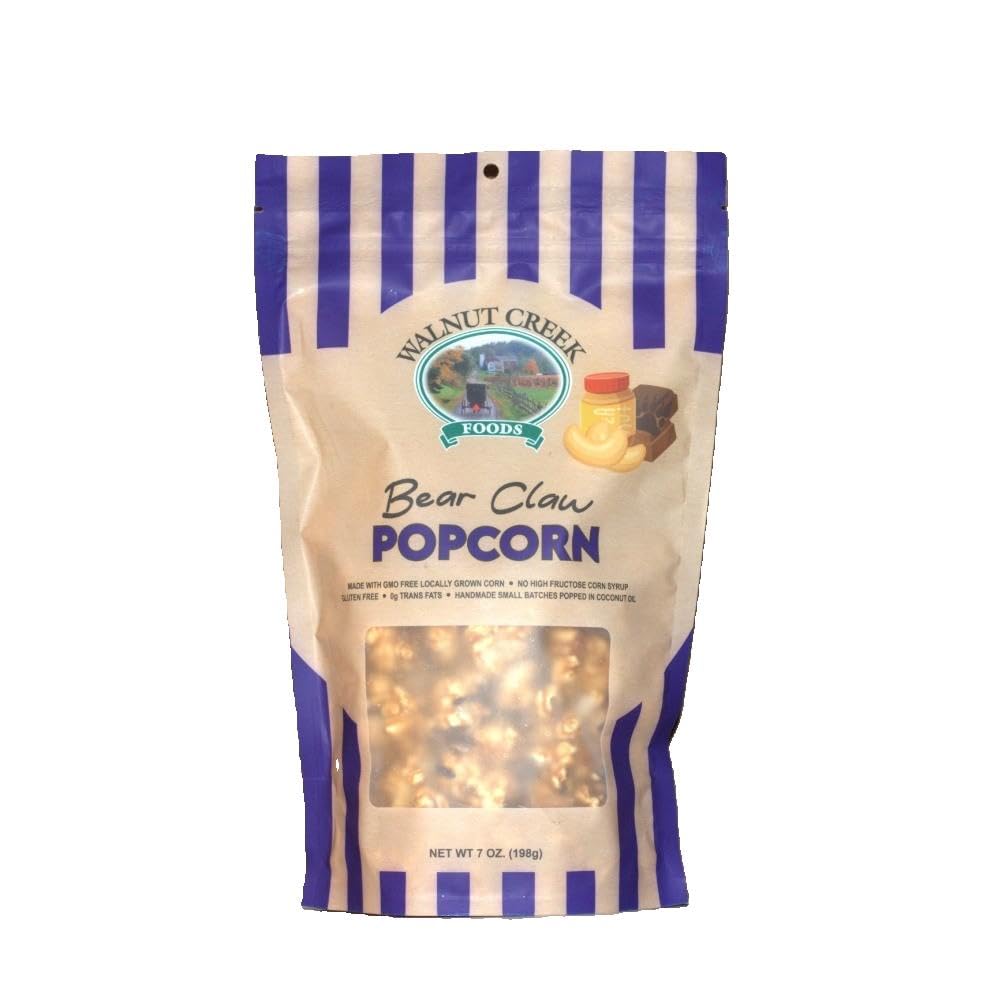 Walnut Creek Foods Bear Claw Popcorn, GMO-Free, Gluten-Free, 7 oz, Handmade Small Batch