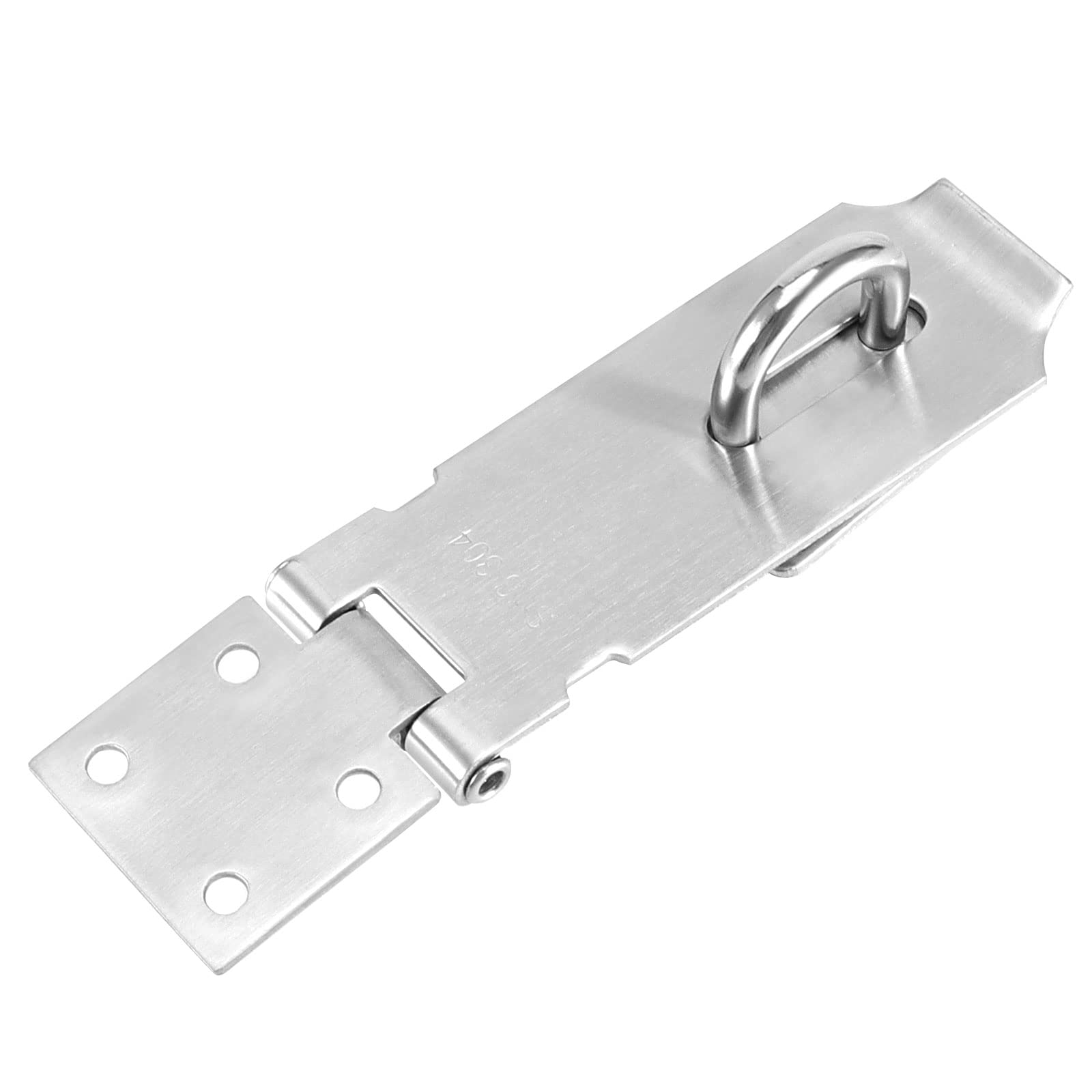 SINJEUN Lot de 8 loquets de porte de 10,2 cm, 2 mm d'épaisseur, en acier inoxydable 201, loquet de sécurité avec 48 vis de montage pour porte, fenêtre, armoire, abri de jardin, cage d'abri de jardin,