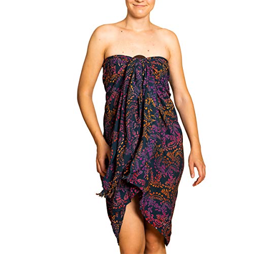 PANASIAM Sarong B022 Fern indigo, L, 190x116cm