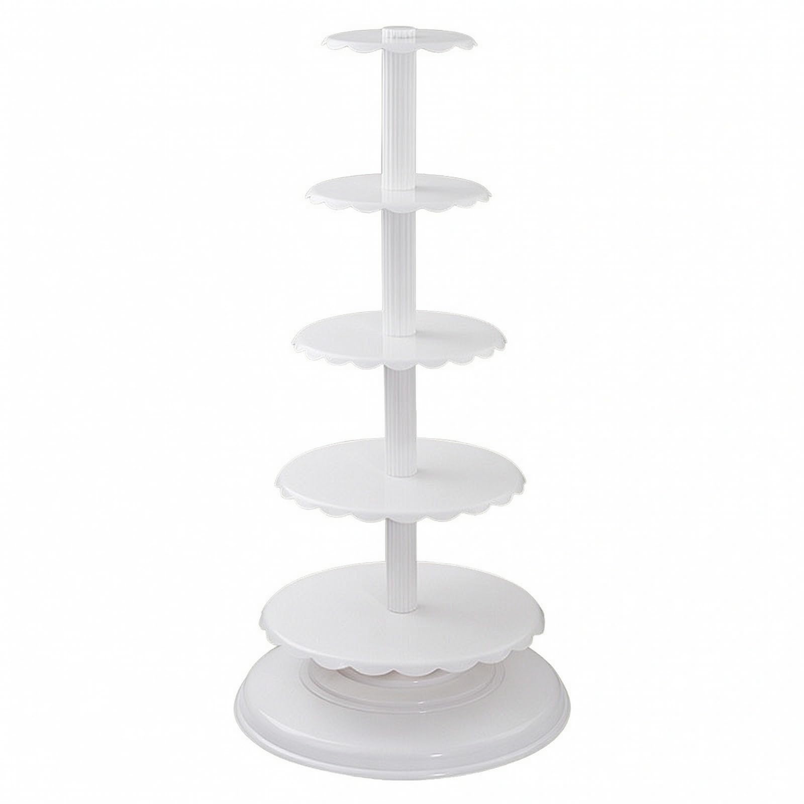 Baoblaze Présentoir à sserts à Six Niveaux avec Colonne Centrale Haute et Socle Large pour Exposer Gâteaux et Tartes Lors Réceptions et Événements Professionnels