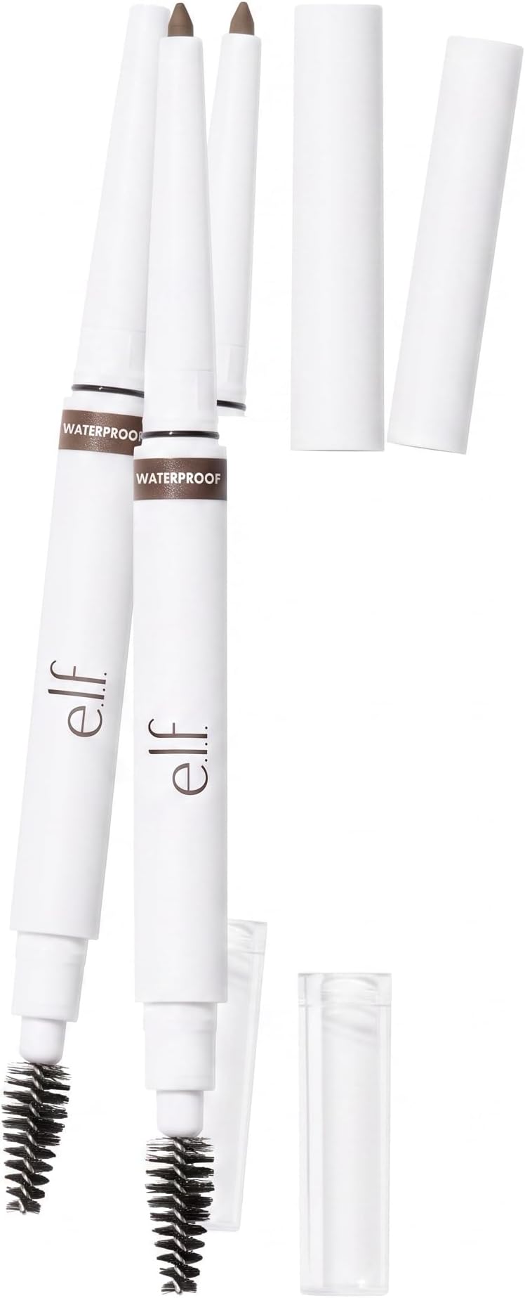e.l.f. Instant Lift Waterproof Brow Pencil, Long-Lasting Eyebrow Pencil For Grooming & Shaping Brows, Vegan & Cruelty-Free, Deep Brown (Pack of 2)