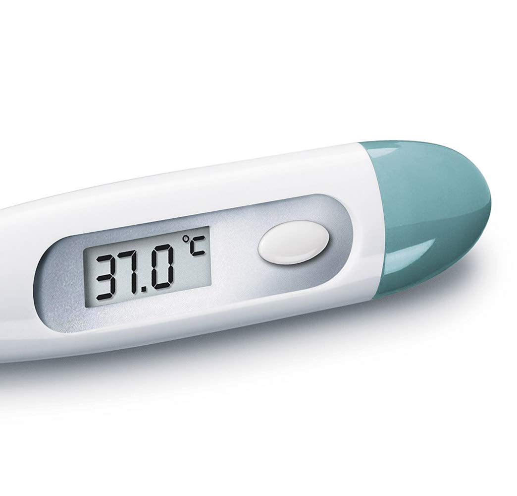 Thermometer display showing 37.0 degrees Celsius