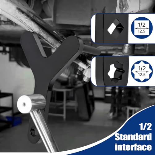 Image of New Lower Control Arm Prying Tool Control Arm Bushing Tool Susp-ension Specialty Bushing Tools Lower Ball Joint Pry Work with a 1 /2 inch Drive Extension Breaker Bar (Color:Black)