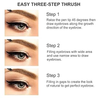 Boobeen 2Pcs Eyebrow Tattoo Pen - Microblading Waterproof Liquid Eyebrow Pencil with Tilted Four-pronged Pen Head Design - Creates Natural Looking Brows Effortlessly and Stays on All Day