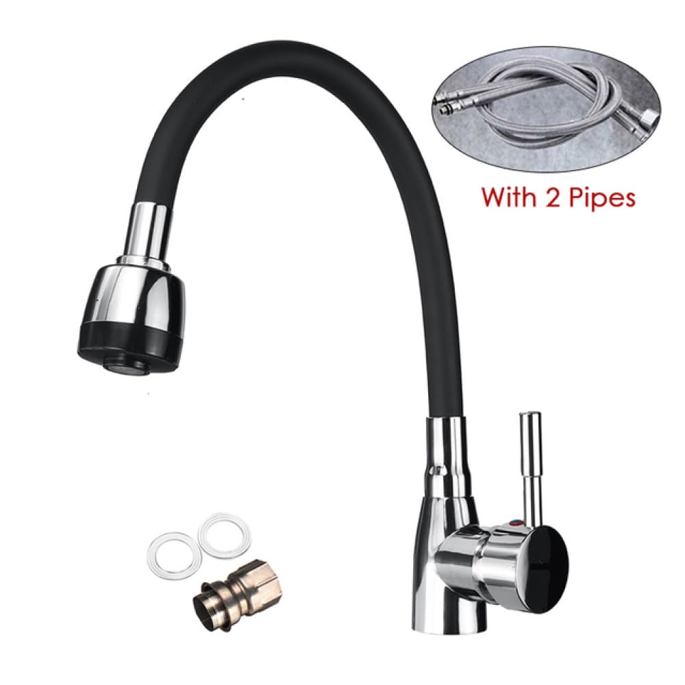 Amazon | 360度回転フレキシブルキッチン洗面台用蛇口シングルハンドル