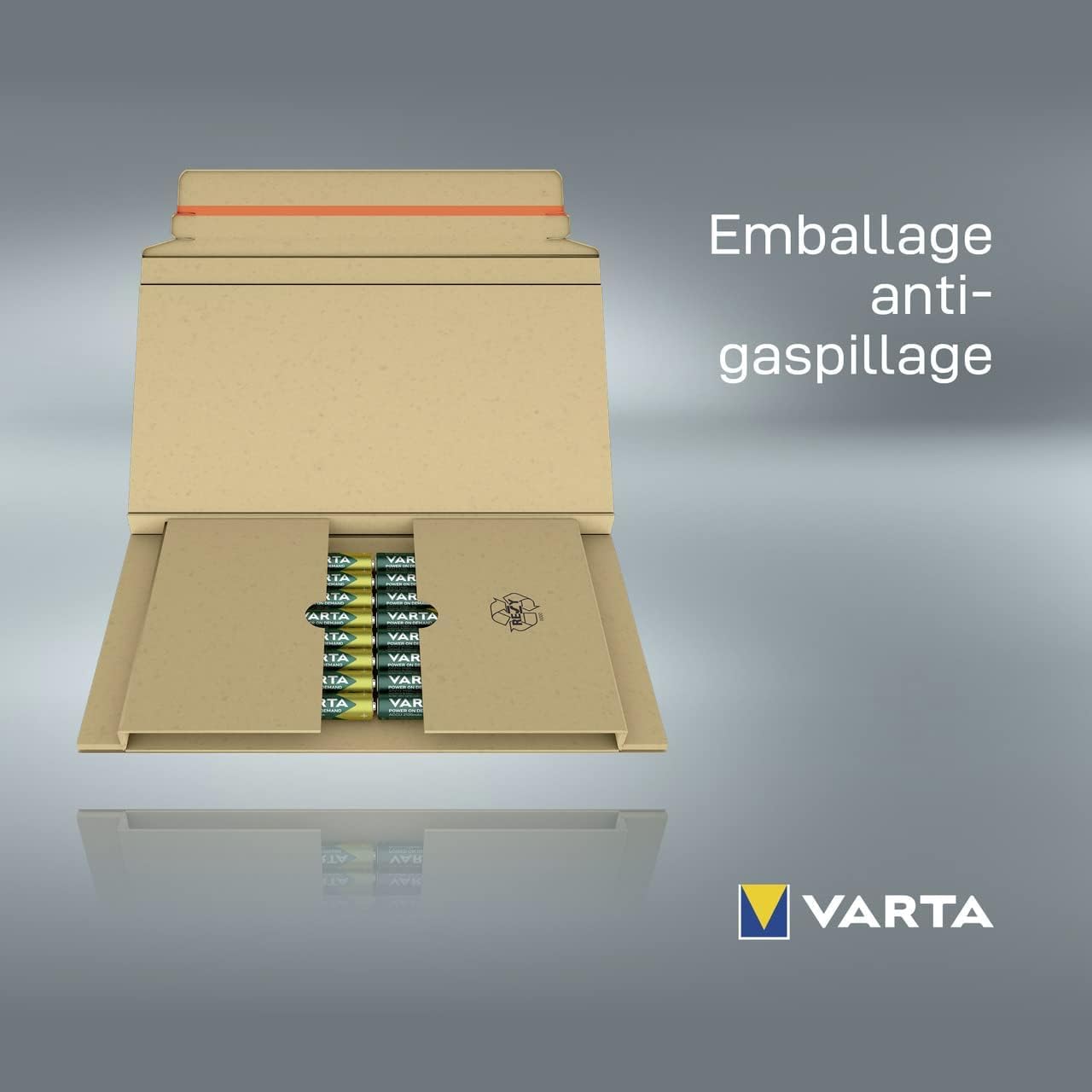 VARTA Piles AAA, rechargeables, lot de 16, Recharge Accu Power on Demand, batterie rechargeable, 1000 mAh Ni-MH, sans effet mémoire, préchargées, prêtes à l'emploi
