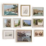 Vintage Travel Poster Italy, Vintage Prints For Wall Decor, Farmhouse Art Prints, Country Landscape Wall Art, Italy Country Farmhouse Decor, Italy Pictures For Wall Set 10(11x14 IN UNFRAMED)