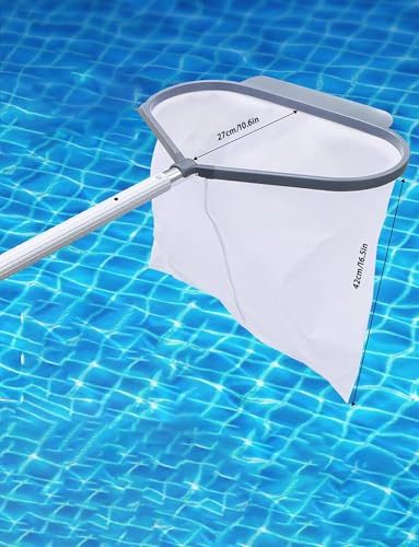 Esta Red Recoge-Snacks de Piscina de Alta Resistencia con Mango es Ideal para Limpiar Piscinas y Eliminar Hojas.