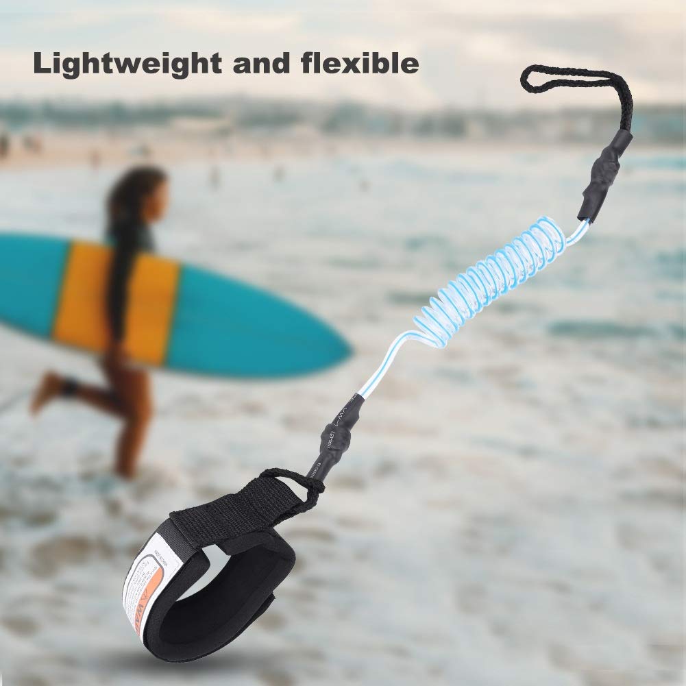 Correa de Surf Nikou 5 mm Cuerda de Pata de Resorte en Espiral para Stand Up Paddle Board
