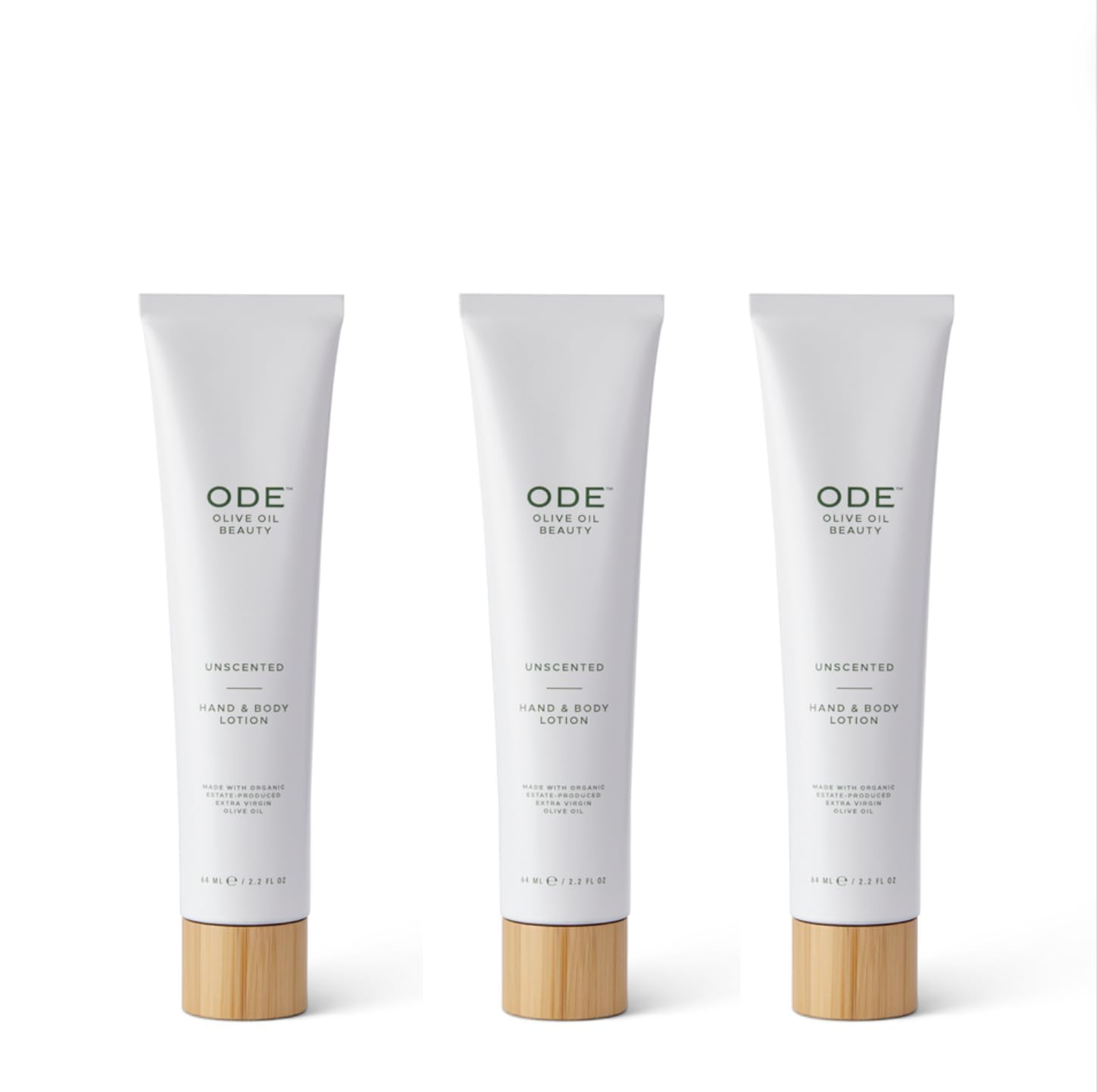 McEvoy Ranch Unscented Hand & Body On-the-Go Lotion (3-pack) by ODE Olive Oil Beauty, Travel Size, EVOO, California Made, Everyday Hydration