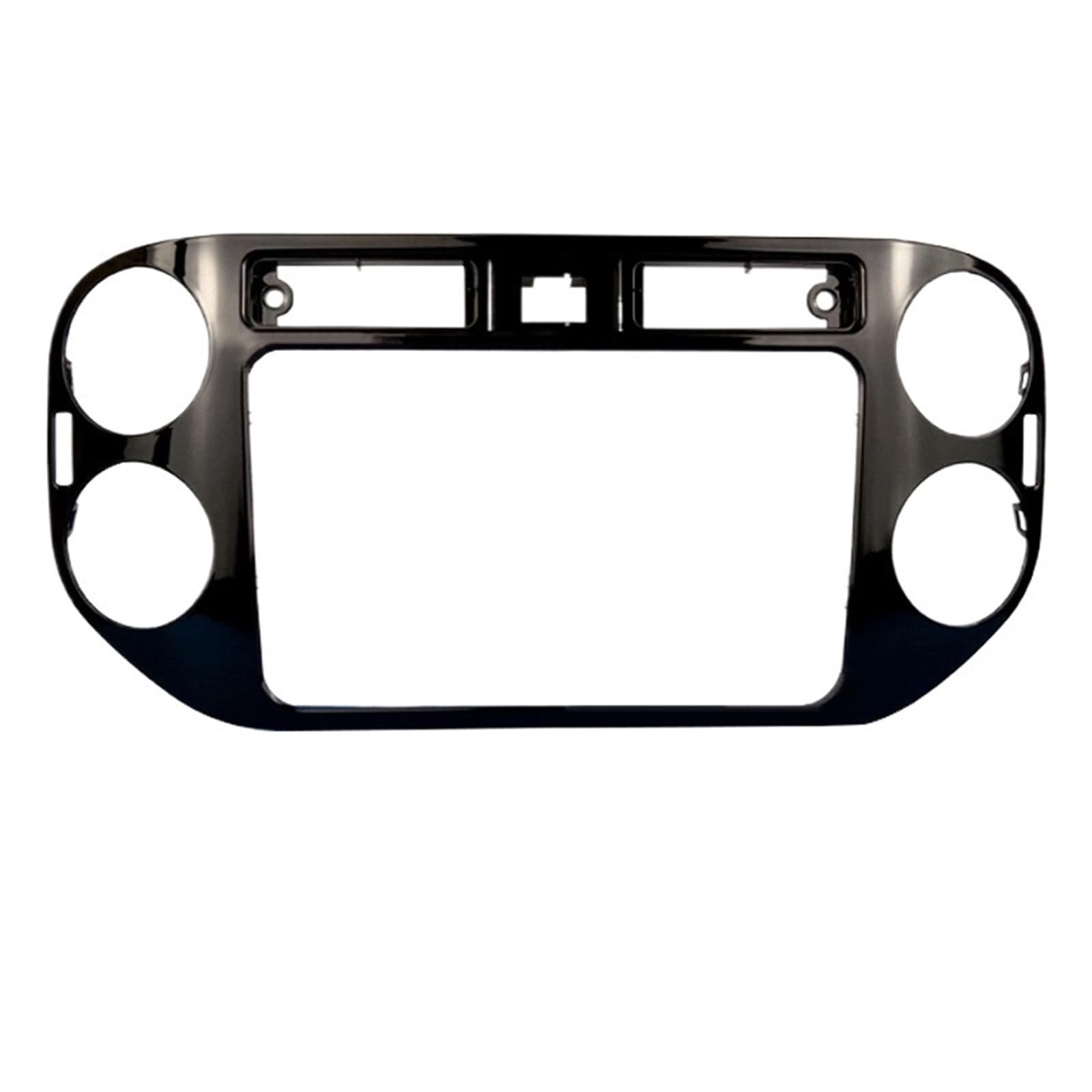 JKELPV Car Radio Frame Kit Fit For Volkswagen Tiguan 2013-2019 Stereo Panel Dash 2Din Car Radio Fascia Frame Radio adapter(Bright black)