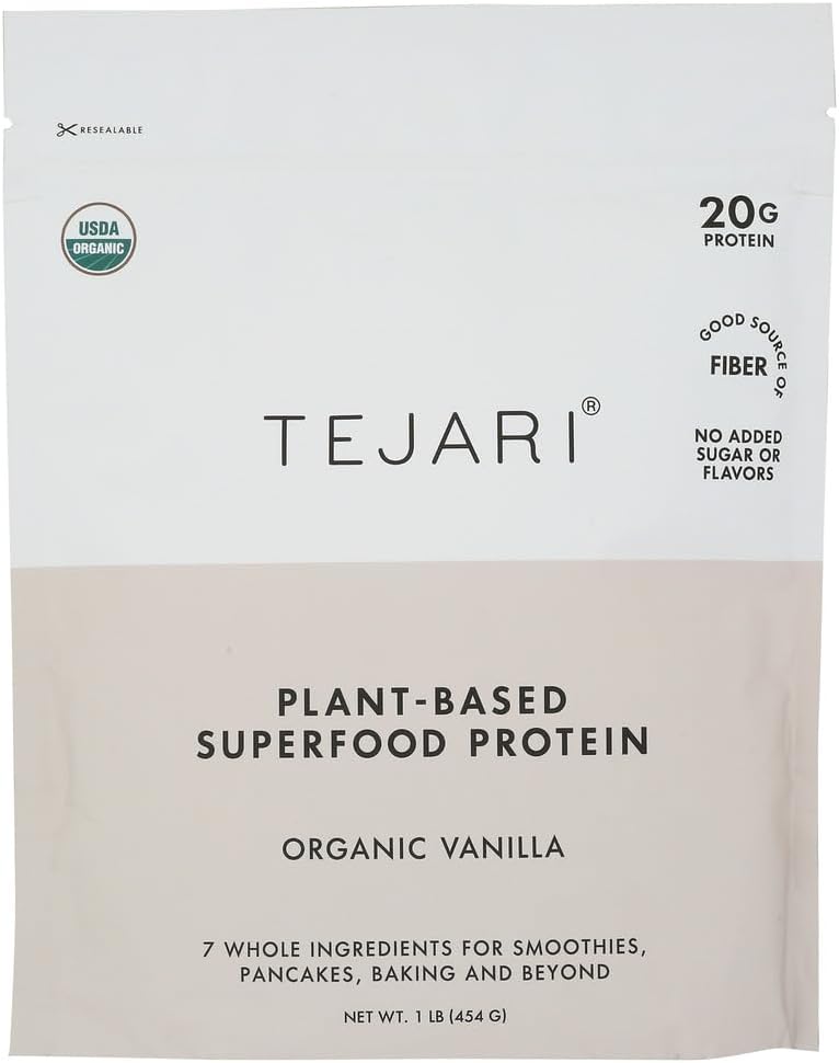 Tejari Organic Vanilla Plant Protein, 16 OZ