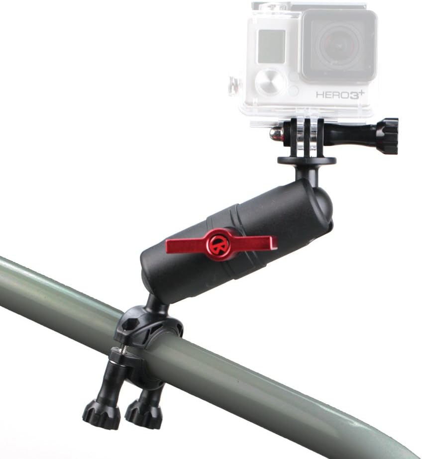 Kamerar Mighty Metal Arm Handlebar Kit - Aluminium Alloy Extension Arm Mount Adapter Compatible with GoPro & Digital Camera with 1/4" inch Tripod Socket / 180 Degree Ball Joint/Durable Camera Accessory