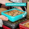 Fancy Panz - Aqua Premium Aluminum Foil Pan Carrier with Lid & Hot/Cold Pack - BPA Free, Made in the USA Elevated Food Serving Tray - Portable Casserole Carrier with Lid - Hosting Essentials