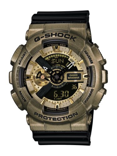 Casio GA110NE-9ACR G-Shock �A�i���O�f�W�^���_�C���� �u���b�N�����X�g���b�v�E�H�b�`