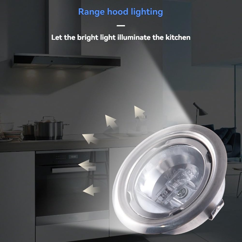 Für Dunstabzugshaube Ventilator für Abluft 2 Stück 20W Halogenlampe 65mm Klares Glas 12V AC Licht