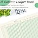 gisgfim 13 Column Ledger Columnar Analysis Pad 3 Hole Analysis Accounting Book 16.4 x 11 inch Ledger Paper Pad Double Page Format Columnar Pads for Business Accounting Bookkeeping & Data(2 Pads)