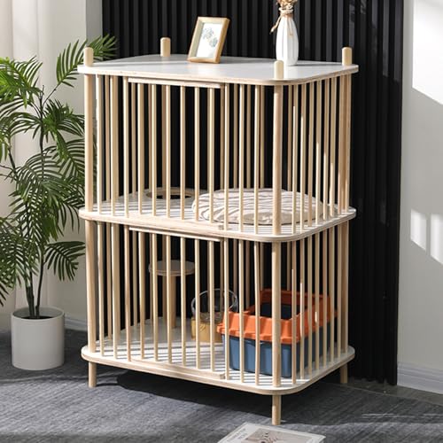 Cage pour chat en bois d'extérieur extra large à 2 niveaux