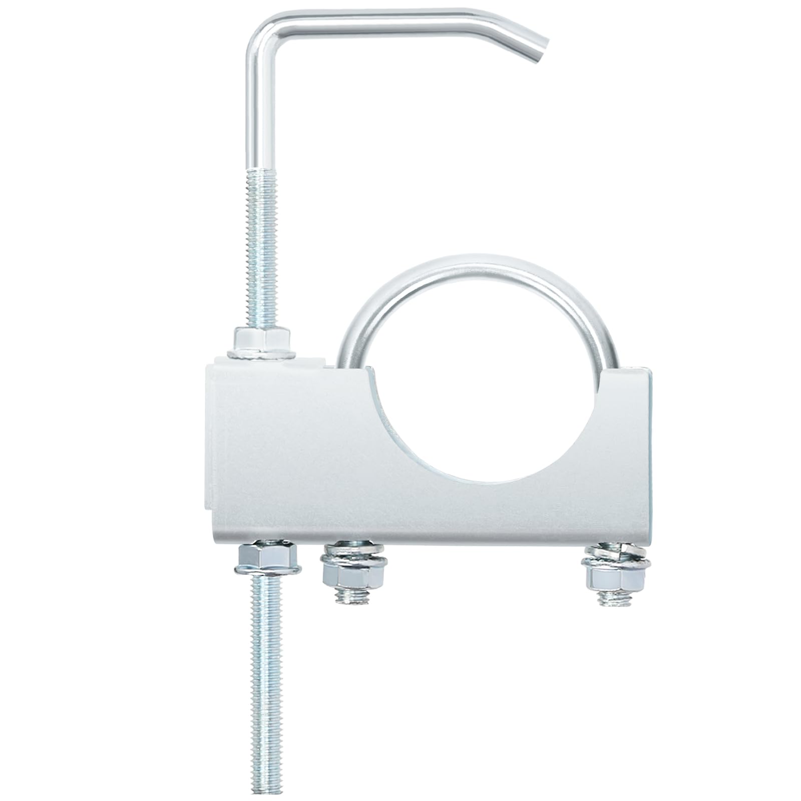 Swpeet - Pinza de escape universal de 7,6 cm con suspensión, resistente y universal para tubo de escape de coche y camión de 7,6 cm (2,5 pulgadas)