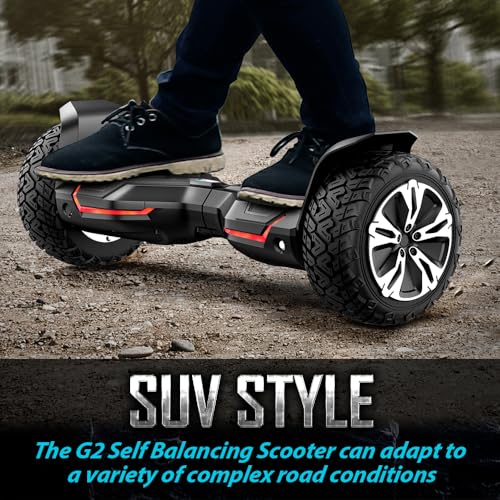 Gyroor Warrior 8.5 inch All Terrain Off Road Scooter with Bluetooth Speakers and LED Lights, UL2272 Certified Self Balancing Scooter