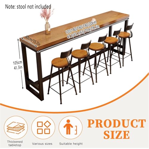 Table haute avec piètement en métal robuste et finitions soignées pour intérieur - 3