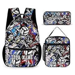 Volleyball Backpack 2 With Lunch Bag Pencil Bag Custom