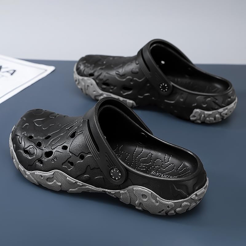 Image of Men's Clogs Garden Shoes Adult Mules Outdoor Sports Sandals Summer Water Beach Shoes Casual Slippers Lightweight Breathable