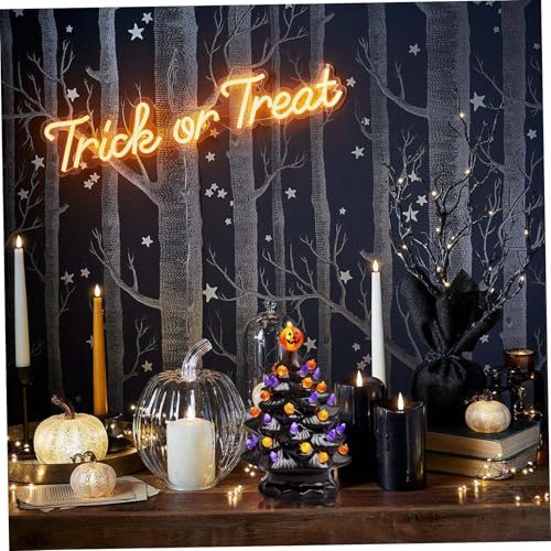 Árboles de luz de Halloween decorativos para regalar y centros de mesa 7