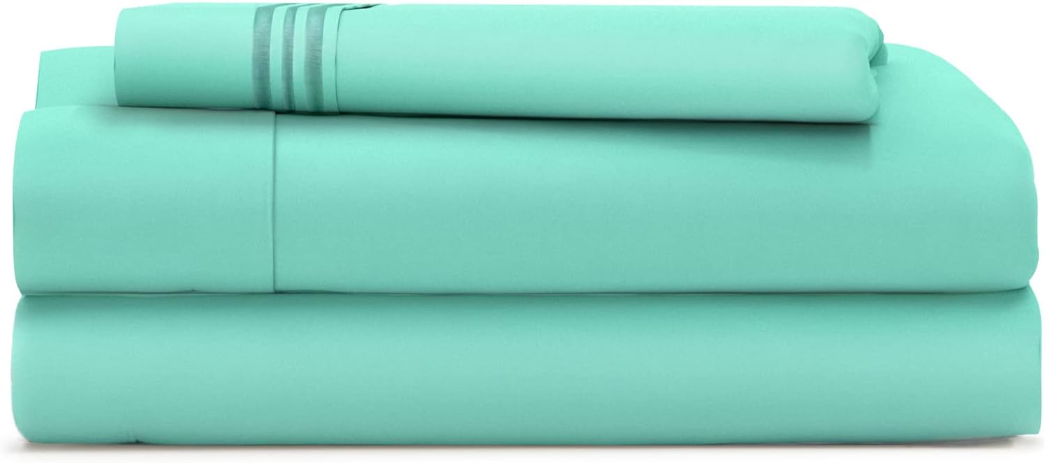 Cosy House Collection Twin Size Sheet Set Pastel Green