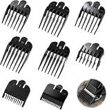 JYYWTSI 8 Stück Haarschneider Aufsätze Set, Universal Kammaufsätze 1,5mm–25 mm aus ABS, Schneidehilfen für Haarschneider für Salon und Zuhause