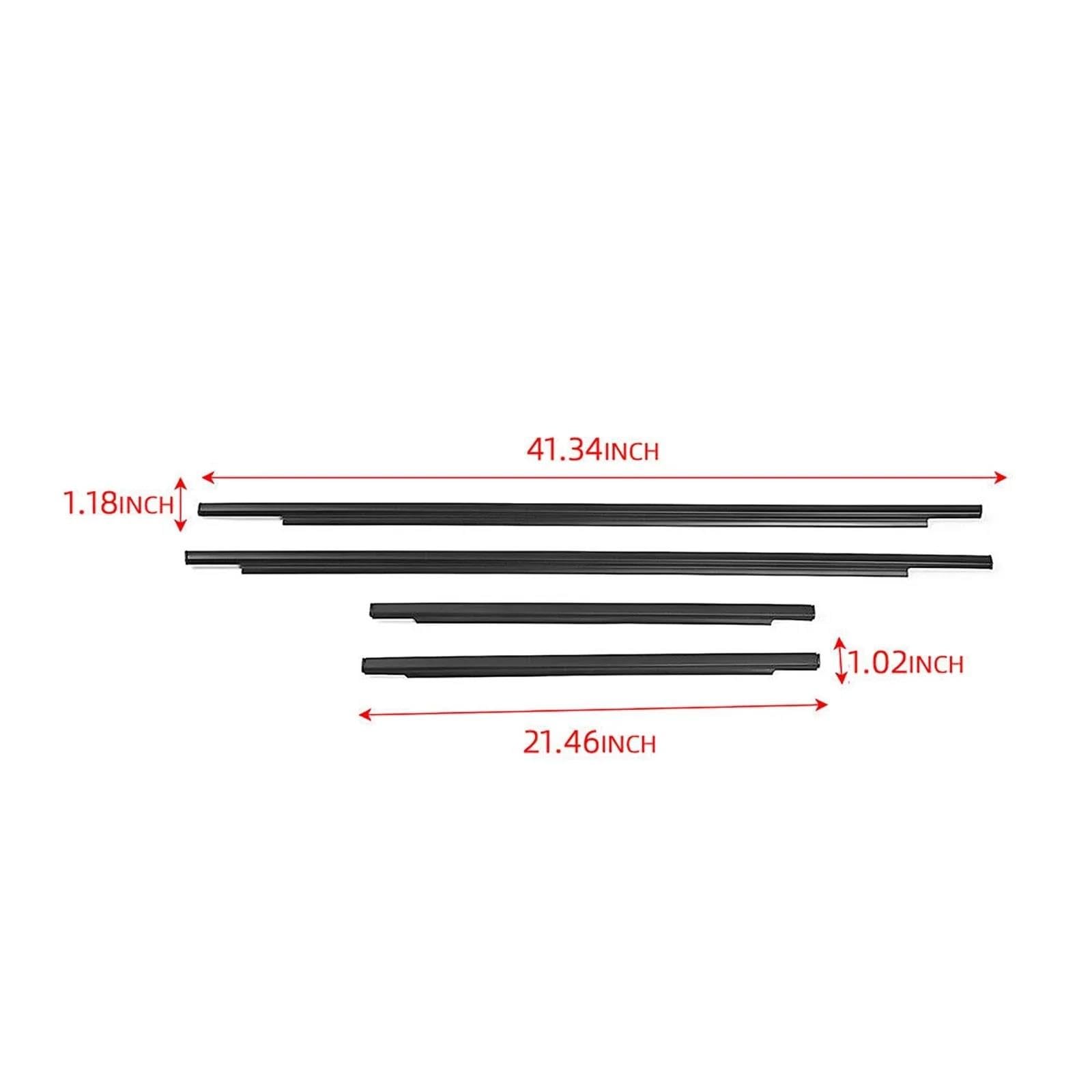 4 sztuki pasków uszczelniających do Toyota FJ Cruiser (2007-2014) – uszczelka okienna, wodoszczelna, ochrona krawędzi