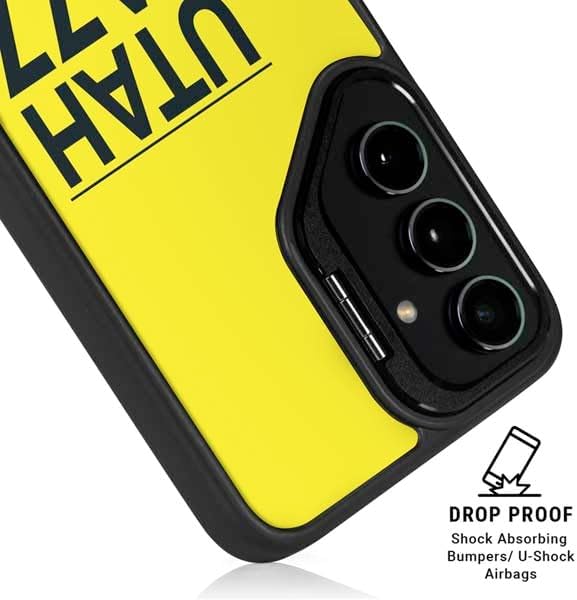 Skinit Kickstand Phone Case Compatible with Galaxy S25 Ultra - Officially Licensed NBA Utah Jazz Standard - Yellow Design