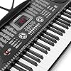 Hamzer 61 Key Beginner Electronic Keyboard Piano with Built-In Speakers, Portable Digital Piano Keyboard Includes Microphone and Keynote Stickers