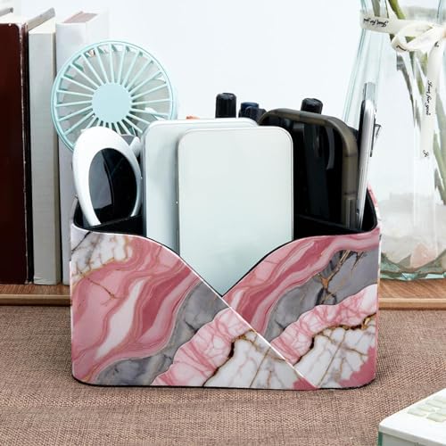 Boîte de rangement polyvalente marbre rose bureau et école