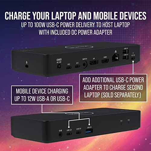 Visiontek Vt2900 Usb-C Kvm Docking Station With 100W Power Delivery – Dual Monitor Kvm Switch With Hdmi, Displayport, Usb-A, Usb-C – Compatible With Macbook/Dell/Hp/Lenovo/Surface Laptops - 901532 #TOP5