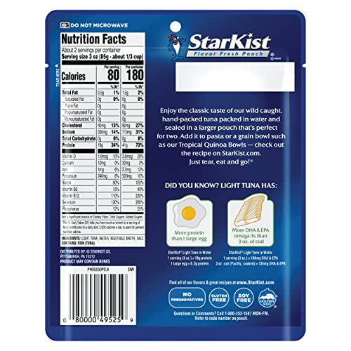 Image of StarKist Chunk Light Tuna in Water, 6.4 oz (Pack of 6)