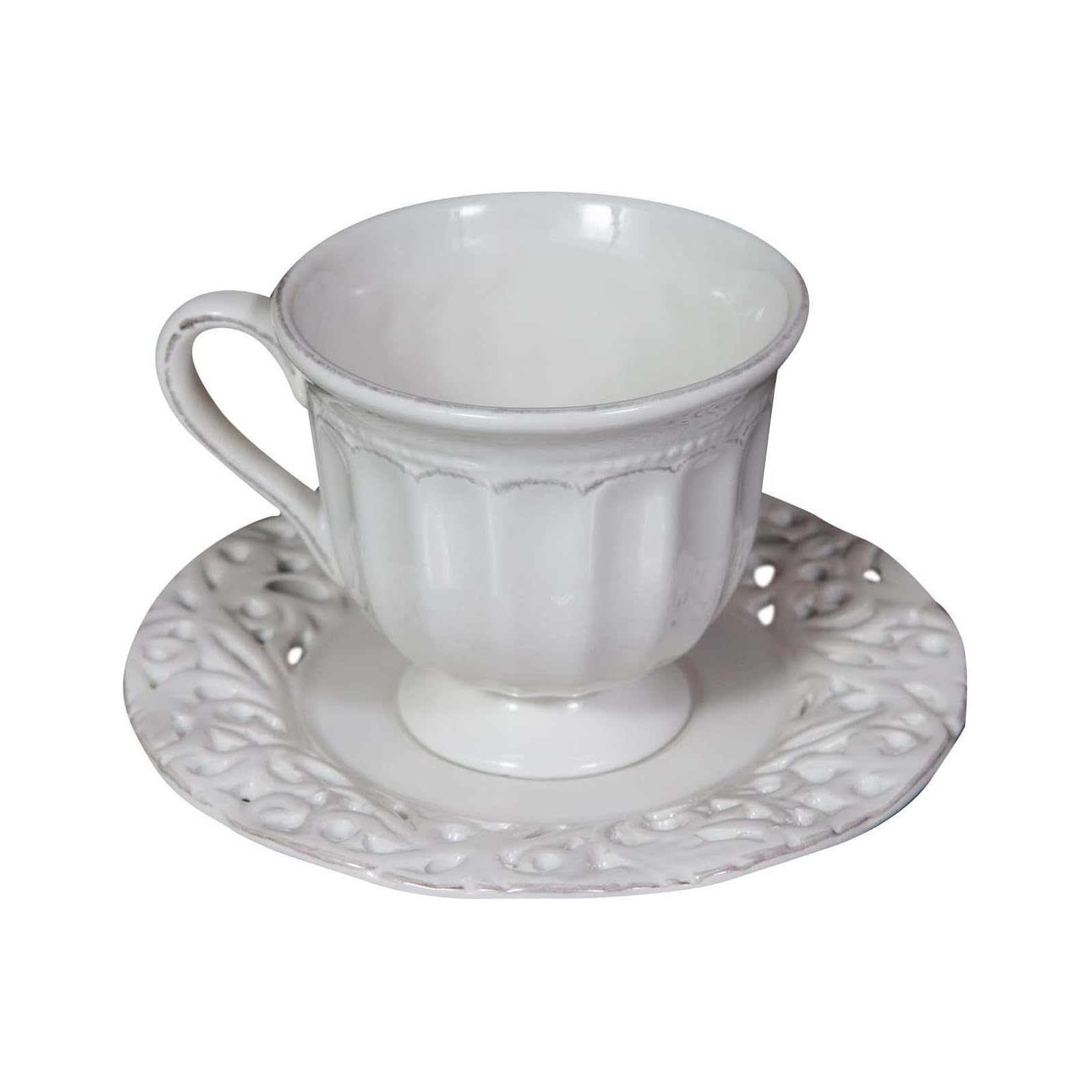 Biscottini Set da 2 Servizio da caffè 30 Pezzi in Porcellana Bianca - Servisio da tè per la casa
