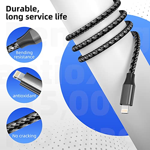 Iphone Charger 4 Pack 6 Ft Mfi Certified Lightning Cable Nylon Braided Cable Iphone Charger Fast Charging Cord Compatible With Iphone 14 13 12 11 Pro Max Xr Xs X 8 7 6 Plus And More #TOP2