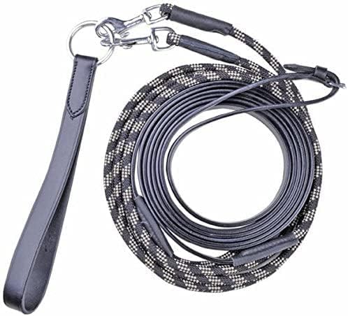 White Horse Equestrian Soft Grip Leather Horse Riding Training Aid Draw Reins