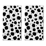 Croar Black White Polka Dots Kitchen Dish Towels Set of 2, Spots Doodle Drying Hand Towel Baking Cooking Cloth, Modern Art Bathroom Home Decoration 18 x 26 Inches