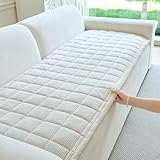 PJLZJFBY Couch Covers for Dogs Washable, Non Slip Couch Covers for Loveseat Sofa Pet Friendly, Soft Fuzzy Sofa Covers for Pet, Dog Couch Cover Furniture Protector(1PC,Beige White,27.6'x94.5')