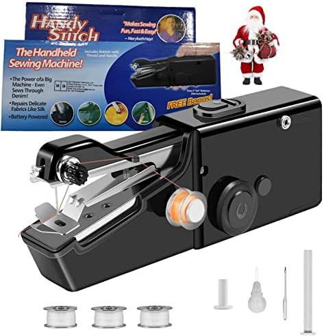 Handheld Sewing Machine, Portable Mini Sewing Machine for Beginners, Cordless Electric Stitching Machine with Sewing Accessories for Clothing, Curtains, Crafts Home Repairing & DIY