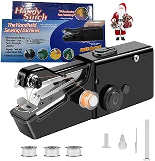 Handheld Sewing Machine, Portable Mini Sewing Machine for Beginners, Cordless Electric Stitching Machine with Sewing Accessories for Clothing, Curtains, Crafts Home Repairing & DIY