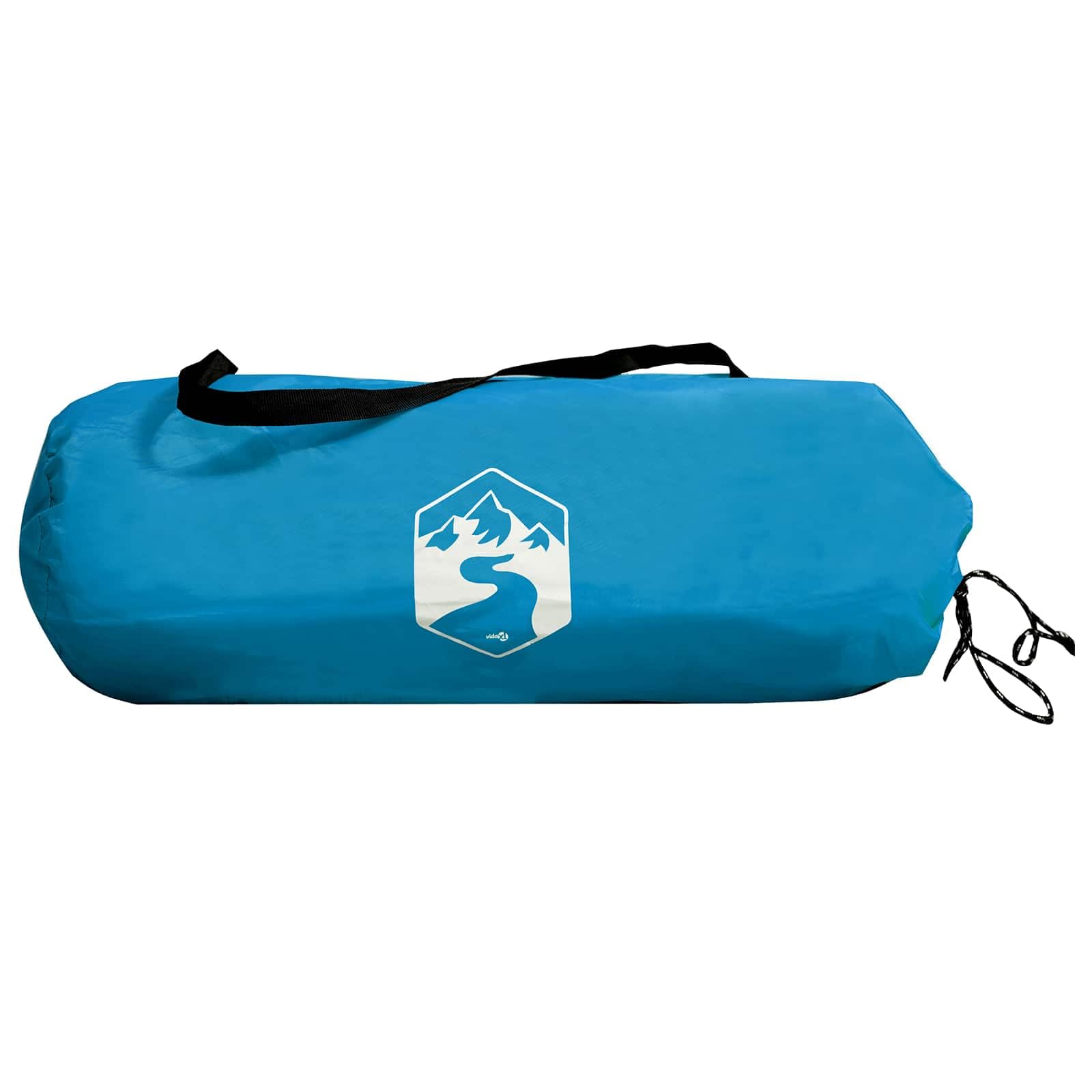 Tenda da trekking per 1 persona, a cupola, leggera, 1,7 kg, per escursionisti e campeggio, robusto poliestere 185T, con borsa per il trasporto, grigio arancione, 222 x 85 x 125 cm