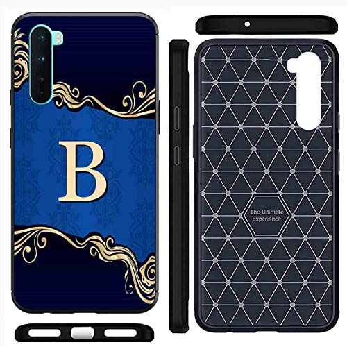 Image of Amazon Brand - Solimo Designer Blue Pattern Alphabet-B Printed Soft & Flexible Hybrid Back Case Mobile Cover for OnePlus Nord