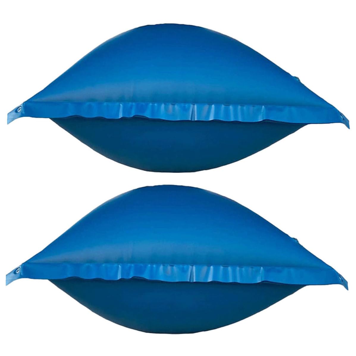 Oreiller de piscine gonflable en PVC bleu avec oeillets pour bâche d'hivernage