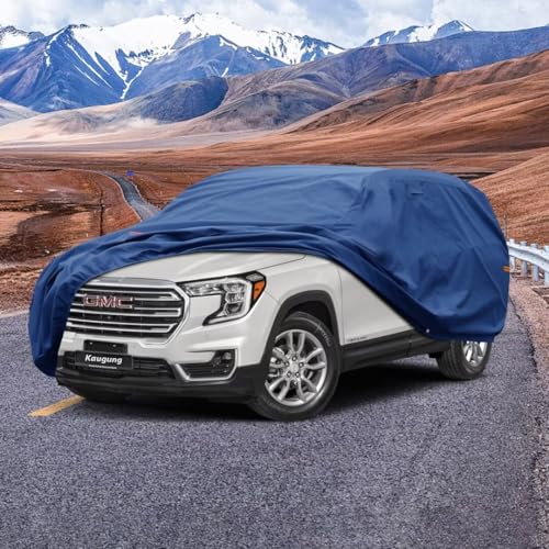 Image of Kaugung Heavy Duty SUV Cover Custom Fit for GMC Terrain (2009-2022),SUV Car Cover Waterproof All Weather with Anti-Theft Lock,Sun, Rain, Dust & Snow Protection.(USA Warehouse,Within 3-7 Days)