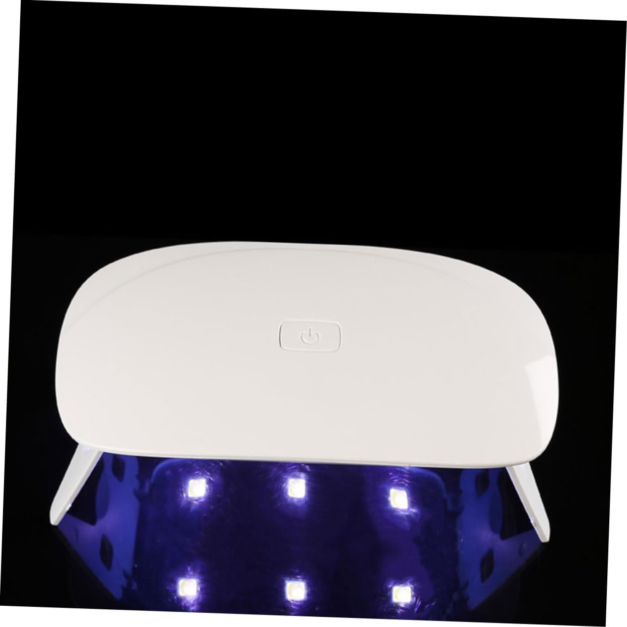 SOESFOUFU 6w Led Nail Lamp for Gel Polish Foldable Mini Nail Dryer Charging 30s/60s Timer White for Home and Salon