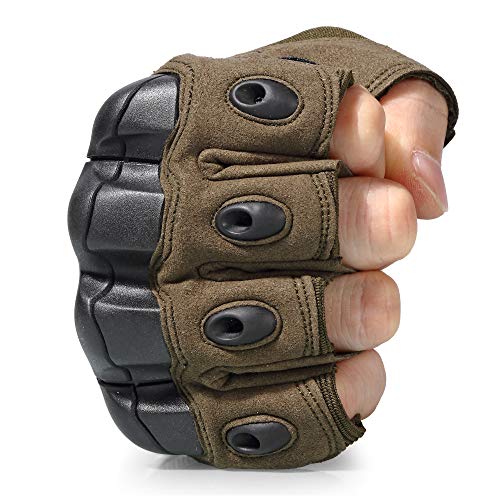 Image of WTACTFUL Tactical Fingerless Gloves Men Women, Breathable Anti-Slip